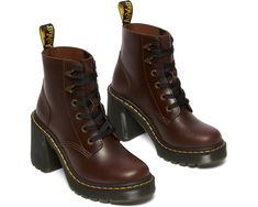 Dr. Martens Jesy | Zappos.com Winter Heeled Boots With Reinforced Heel, Winter Platform Boots With Reinforced Toe, Ankle-high Boots With Cushioned Footbed, Medium Width, Casual Round Toe Heeled Boots For Outdoor, Ankle-high Boots With Cushioned Footbed, Medium Width Cushioned Ankle-high Boots, Ankle-high Boots With Reinforced Toe In Synthetic, Brown Synthetic Platform Boots For Winter, Casual Heeled Boots With Reinforced Heel For Winter