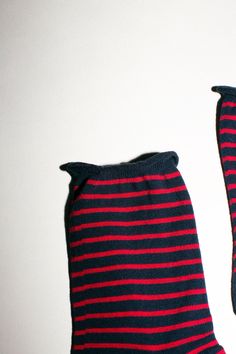 Soft cotton blend striped roll sock. Striped Socks For Stocking Stuffers In Winter, Striped Socks For Winter Stocking Stuffer, Striped Stretch Socks For Winter, Stretch Striped Socks For Winter, Winter Striped Stretch Socks, Casual Striped Stretch Socks, Casual Stretch Striped Socks, Casual Striped Cotton Socks, Striped Cotton Socks For Winter