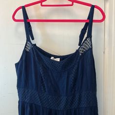 Navy Blue Maxi Dress, Never Worn, Adjustable Straps Navy Cotton Midi Dress For Spring, Navy Casual Summer Maxi Dress, Navy Maxi Dress, Navy Blue Maxi Dress, Blue Maxi Dress, Maxi Dress Navy, Blue Maxi, Maxi Dress Blue, Colorful Dresses