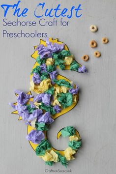 a seahorse craft for preschoolers made out of paper