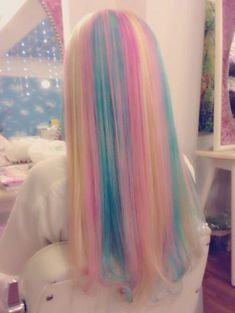 Cotton Candy Hair, Cute Hair Colors, Candy Hair, Hair Streaks, Dyed Hair Inspiration, Multicolored Hair, Hair Idea, Pretty Hair Color, Hair Stylies