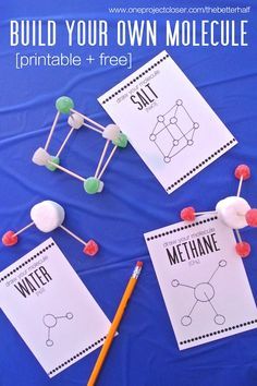 printable science activity for kids to learn how to build their own moleculae