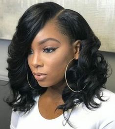 Body Wave Sew In Haircuts Male, Male Ponytail, Black Haircuts, Sew In Hairstyles, American Hairstyles, Easy Hairstyles For Medium Hair, Black Curly Hair, Hairstyles Summer