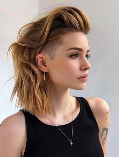 2024's Top Haircuts: Trendy Styles for Short, Medium, and Long Hair Quirky Haircuts For Women, Undercut Long Bob Haircut, Hair Styles With Undercut For Women, Cool Womens Haircuts, Medium Hair Undercut Women, Queer Haircut Medium Length, Undercut Hairstyles Women With Bangs, Undercut Bob Haircut For Thick Hair, Edgy Female Haircut