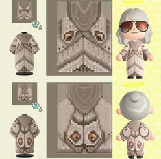 the paper doll is made to look like an old woman with glasses and grey hair