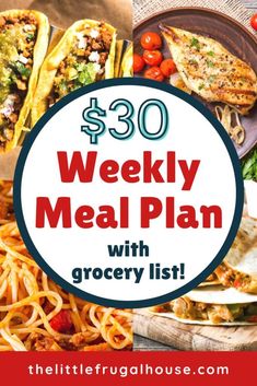 the ultimate meal plan with grocery list for $ 30