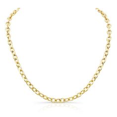 Large Classic Link Necklace – Alexandra Jules Yellow Gold Oval Link Rolo Chain Necklace, Yellow Gold Necklace With Oval Link Rolo Chain, White Gold Necklace With Link Chain, Elegant Yellow Gold Necklace With Lobster Clasp, 14k Yellow Gold Diamond Necklace With Oval Link, Elegant Yellow Gold Diamond Necklace With Oval Link, Elegant Yellow Gold Oval Link Diamond Necklace, Formal Yellow Gold Cable Chain Necklace, Yellow Gold Formal Necklace