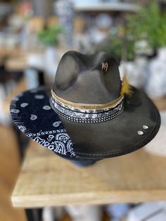 Burned hats are the new trend, so keep your style updated with one of our unique burned hats! These are perfect for any occasion and gift! Our one of a kind burned western rancher hats sell quickly. If you see one you like, don't wait!!!! All hats are adjustable ****ALL SALES ARE FINAL ON RANCHER HATS**** Ball Cap Design, Big Hat Outfit, Hat Burning Ideas, Custom Fedora, Womens Western Hats, Rancher Hats, Burned Hats, Boost Self Esteem, Cowboy Hat Design