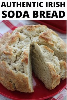 a collage of photos showing different types of breads and pastries with the words authentic irish soda bread recipe