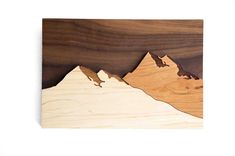 Mountain Wall Art - Autumn Woods Co. Wooden Mountains, Mountain Wood Wall Art, City Maps Design, Autumn Woods, Mountains Wall Art, Swiss Chalet, Handmade Wall Art, Wall Maps, Mountain Wall Art