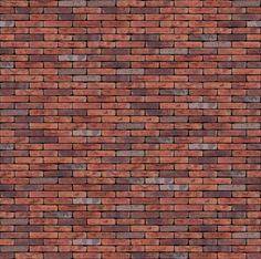 a brick wall that is made out of red and brown bricks, with no mortars