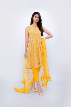 Bareeze Impression Range Ch2673 Yellow Collection 2021 Fitted Yellow V-neck Sets, Suits For Wedding, Pakistani Designer Suits, Gul Ahmed, Ladies Clothing, Pakistani Designers, Anarkali Dress, Shalwar Kameez, Stylish Dress Designs