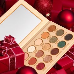 PRODUCT DETAILS: Get in the holiday spirit with our Winter Spice Shadow Palette✨ From soft mattes to vibrant shimmers, our ‘Winter Spice’ shadow palette is a mix of traditional cranberries, favorite holiday greens and soft browns🤎 *Caution pressed pigments are not intended for use in the eye area Ingredients: EYESHADOW(COOKIE DOUGH/BOM BOM/CINNAMON/MIR. SPICE/MISTLETOE/BAKING HOUR/CHRISTMAS NIGHT)TALE MICA SYNTHETIC FLUORPHLOGO.PIT, ETHYLHEXYL PALMITATE, BIS-DIGLYCERYL POLYACYLADIPATE-2, POLYISOBUTENÉ,DIMETHICONE,POLYETHYLENE TEREPHTHALATE,CAPRYLIC/CAPRIC TRIGLYCERIDE, SILICA, TRIDECYL TRIMELLITATE, MAGNESIUM STEARATE, PHENOXYETHANOL, MINERAL OIL, DIMETHICONE/VINYLDIMETHICONE CROSSPOLYMER, TRIETHOXY CAPRYLYLSILANE,TOCOPHERYL,ACETATE,PROPYLPARABEN,ETHYLHEXYLGLYCERIN,TINOXIDE,TRIMETHYLSILOX Winter Eyeshadow, Christmas Eyeshadow, Makeup For Black Skin, Holiday Glam, Gum Drops, Beauty Creations, Christmas Night, Blue Roses, Shadow Palette