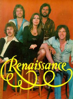 an album cover for renaissancee with the group sitting on a chair and smiling at the camera