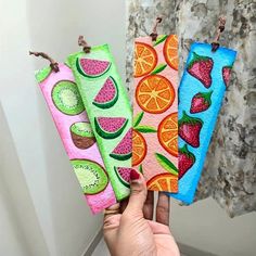 Handmade bookmarks Fruit Bookmarks Diy, Book Marker, Easy Art For Kids, Indian Handicrafts, Doodle Art Journals, Selling Handmade Items