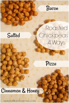 four different types of chickpeas are shown