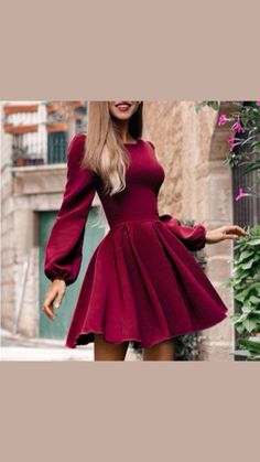 ♡ This ELEGANT PLEATED LONG SLEEVE PARTY DRESS is for sale in our shop: https://theshoeshop.storenvy.com ♡We ship worldwide! ♡ Just click the picture if you want to check our shop or buy this. #dress #dresses #party #outfit #summer #wome #clothes #fashion Fall A-line Mini Dress In Solid Color, Red Pleated Dresses For Winter, Red Pleated Dress For Winter, Solid Color A-line Mini Dress For Winter, Winter A-line Mini Dress In Solid Color, Long Sleeve Mini Dress For Fall Holiday Party, Pleated Mini Dress For Fall, Fall A-line Mini Dress Solid Color, Solid A-line Mini Dress For Fall