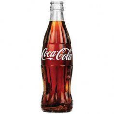 a bottle of coca cola on a white background