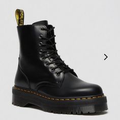 Jadon Boot Smooth Leather Platforms Jadon Smooth Leather Platform Boots, Dr Martens Jadon Boots, Platform Dr Martens, Jadon Platform Boots, Platform Doc Martens, Jadon Boots, Dr Martens Jadon, Black Leather Combat Boots, Shoes Dr Martens