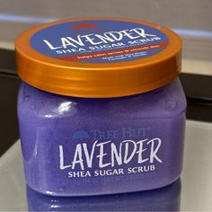 Tree Hut Lavender Shea Sugar Scrub Exfoliates Skin Revealing Glowing Skin. Comes In An 18 Oz Jar Brand New Rare Find Lavender Tree Hut, Treehut Sugar Scrubs, Tree Hut Body Scrub Candy Cane, Tree Hut Scrub Review, Travel Size Tree Hut, Purple Body Scrub, Tree Hut Moonlight Glow, Tree Hut Lavender, Lavender Body Care