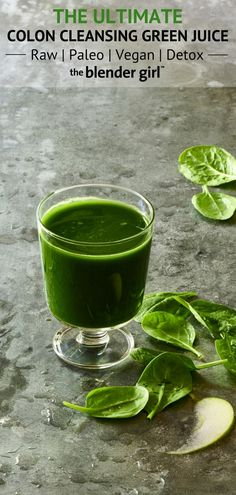 Colon Cleanse Juice with Spinach and Apple - The Blender Girl Colon Cleanse Juice, Juice Colon Cleanse, Broccoli Juice, Turmeric Curcumin Benefits, Turmeric Pills, Cleanse Juice, Colon Cleanse Diet, Vegan Detox