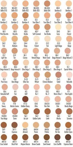 the different shades of makeup for every skin type