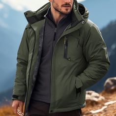 Season:Winter,Fall; Fabric:Polyester; Sleeve Length:Long Sleeve; Gender:Men's; Style:Streetwear,Fashion,Comfort; Occasion:Outdoor,Going out,Vacation,Daily Wear; Outerwear Length:Regular; Placket:Zipper; Function:Warm; Pattern:Color Block; Design:Pocket; Neckline:Hooded; Outerwear Type:Ski Jacket,Hiking Jacket,Winter Jacket,Fleece Jacket,Raincoat; Listing Date:11/09/2023; Bust:; Length:; Sleeve: Color Block Fashion, Colour Blocking Fashion, Comfort Fashion, Jacket Outdoor, Hiking Jacket, Winter Jacket Men, Winter Color, Ink Blue, Fall Fabric