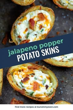 jalapeno popper potato skins with bacon and cheese