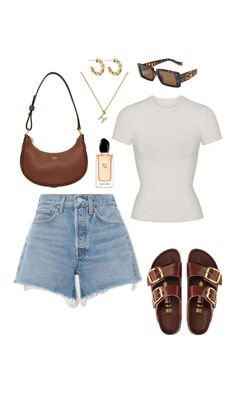 Pinterest Trends, Jean Short Outfits, Look Jean, Looks Country, Summer Shorts Outfits, Looks Party, Stylish Outfit, Baggy Pants, Casual Chic Outfit