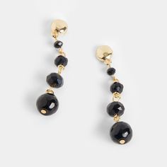 Phoebe Earring - Black Dressing Up, You've Been, Get Ready, Glass Beads, Dress Up, Turn Ons, Gemstones, Beads, Glass