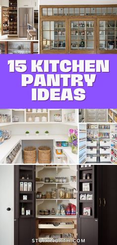 the kitchen pantry is organized and ready to be used as an office or home storage area