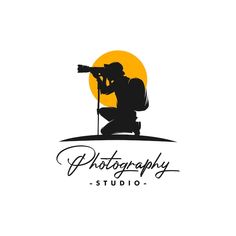 the photographer logo is shown in black and white with an image of a man holding a camera