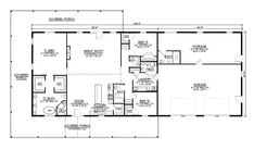 the floor plan for a two story house with an attached garage and living room area