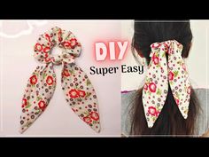 How To Make Hair Ties With Ribbon, Crunches Hair Band, Hair Crunches Making, How To Make Scrunchies At Home, Hair Band Making Ideas, Elastic Hair Ties Diy, Bow Rubber Band, Homemade Hair Accessories, Hair Bow Tie