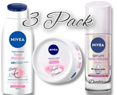 You will receive:  -1 NIVEA Crema Corporal Tono natural 400ml     - 1 NIVEA Facial cream Tono Natural (wording may vary) 200ml    - 1 NIVEA Desodorante Glass Desodorante. (Just like the picture) 40ml. You are going to love this kit brought just for you !  Shipping time added in order to package every single item with lots of care. "Thank y Nivea Cream, New Vibes, Everyday Routine, Facial Cream, Glow Up?, Skincare Products, Serum, Your Skin, Facial