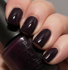 Opi Honk If You Love Opi, Honk If You Love Opi, Opi Dark Purple Nail Polish, Dark Opi Gel Nail Polish, Dark Nail Colors, Dark Purple Nail Polish, Color Uva, Dark Purple Nails, Dark Nail