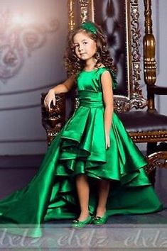 Pinterest Girls Formal Wear, Gown Fashion, Cheap Flower Girl Dresses, Princess Flower Girl Dresses, Formal Ball Gown, Princess Flower, Kids Party Dresses, Girls Pageant Dresses, Dresses High Low