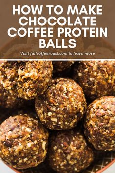 How to Make Chocolate Coffee Protein Balls Coffee Protein Recipes, Optavia Protein Balls, Clean Eating Energy Balls, Cocoa Protein Balls, Post Workout Protein Balls, Coffee Protein Balls Energy Bites, Protein Rich Desserts, Herbalife Protein Recipes, Protein Bites With Protein Powder