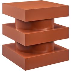 three brown boxes stacked on top of each other in the shape of four pyramids