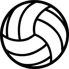 a black and white image of a volleyball ball