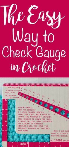 the easy way to check gauge in crochet