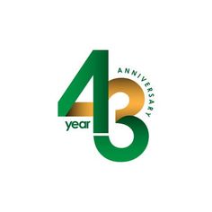 an anniversary logo with the number four on it