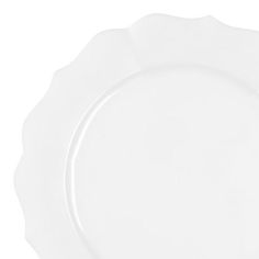 an empty white plate on a white background