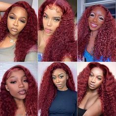 This 30 inch 99j deep wave lace front wig offers a beautiful full deep wave hair style in a vibrant burgundy color. Made from 100% human hair, it is soft and natural, yet durable and long lasting. The 13x4 hd lace frontal wig construction ensures a comfortable and secure fit, allowing you to wear your wig with confidence.