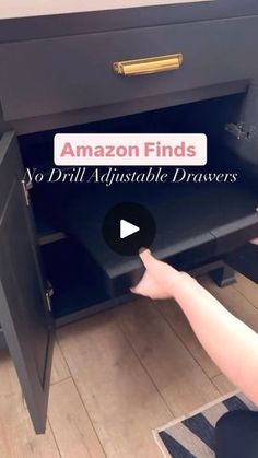 someone is opening the drawer on an amazon finder