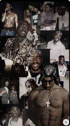 a collage of black men with tattoos on their chests and arms, all smiling