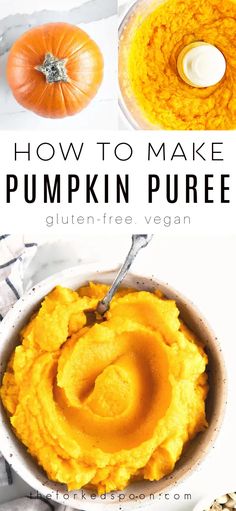 how to make pumpkin puree in a bowl