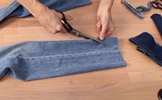 This is a guide to fraying jeans in different ways. Learn how to fray jeans to make them more on-trend, with these simple DIY techniques. Frayed End Jeans, How Do You Distress Jeans, Fringing Jeans Diy, Diy Jean Distressing, How To Distress The Bottom Of Jeans, How To Make Frayed Hem Jeans, Diy Capris From Jeans