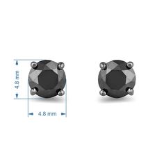 Brand: Jewelili Features: 10K White Gold With 1.0Cttw Treated Black Diamonds Stud Earrings L:4.75 mm, W:4.75 mm, H:3.8 MM The perfect gift for valentines day, promise, graduation, anniversary, wedding. Item is shipped in a beautiful gift box Return on any order within 30 days Details: 10K White Gold With 1.0Cttw Treated Black Diamonds Stud Earrings Item Condition: New Binding: Jewelry Black Round Diamond Earrings For Anniversary, Black Diamond Cut Round Earrings, Classic Black Diamond Earrings For Anniversary, Classic White Gold Earrings With Black Diamonds, Black Diamond Cut Earrings For Formal Occasions, Formal Black Diamond Cut Earrings, Classic Black Diamond-cut Earrings, Classic Black Diamond Cut Earrings, Formal Black Diamond Earrings With Prong Setting