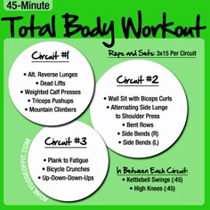 the total body workout plan for beginners with instructions on how to do it and what to use it